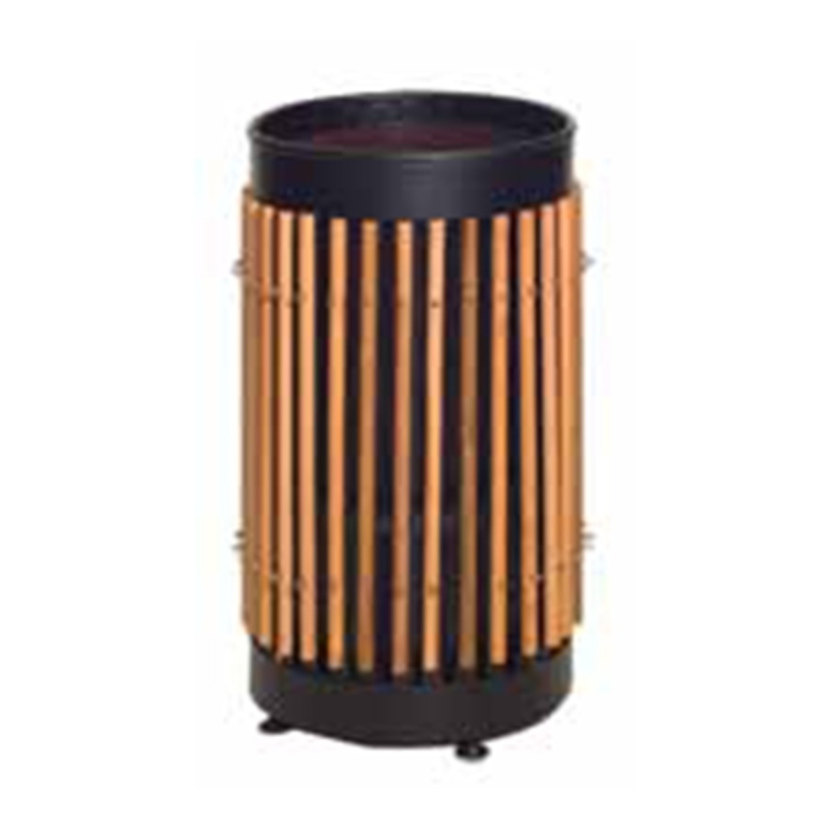 AB-508 Wood Open Space Trash Can