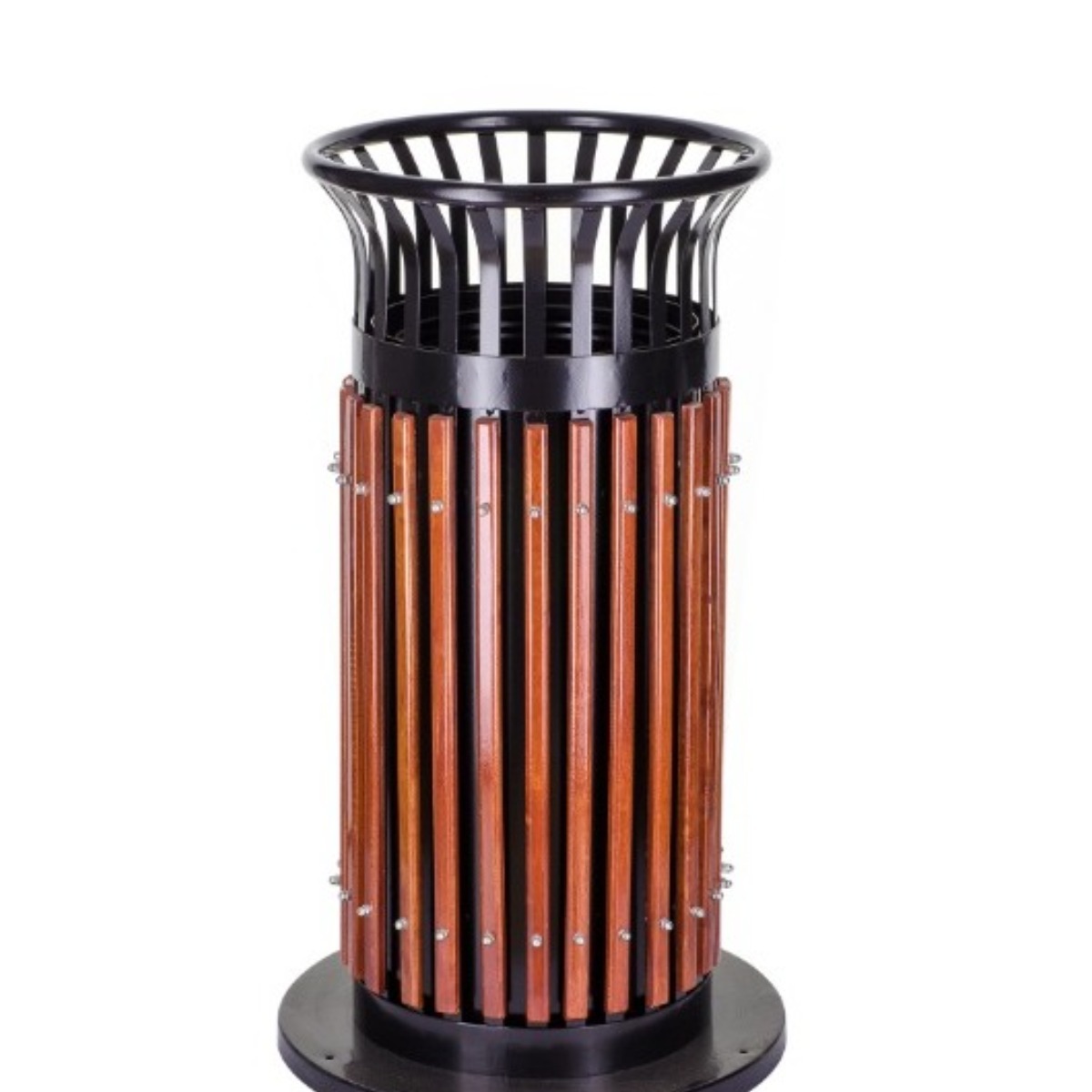 AB-506 Wood Open Space Trash Can product logo
