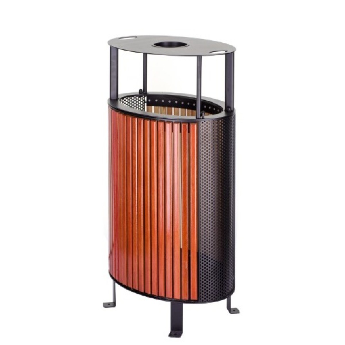 AB-504 Wood Open Space Trash Can product logo