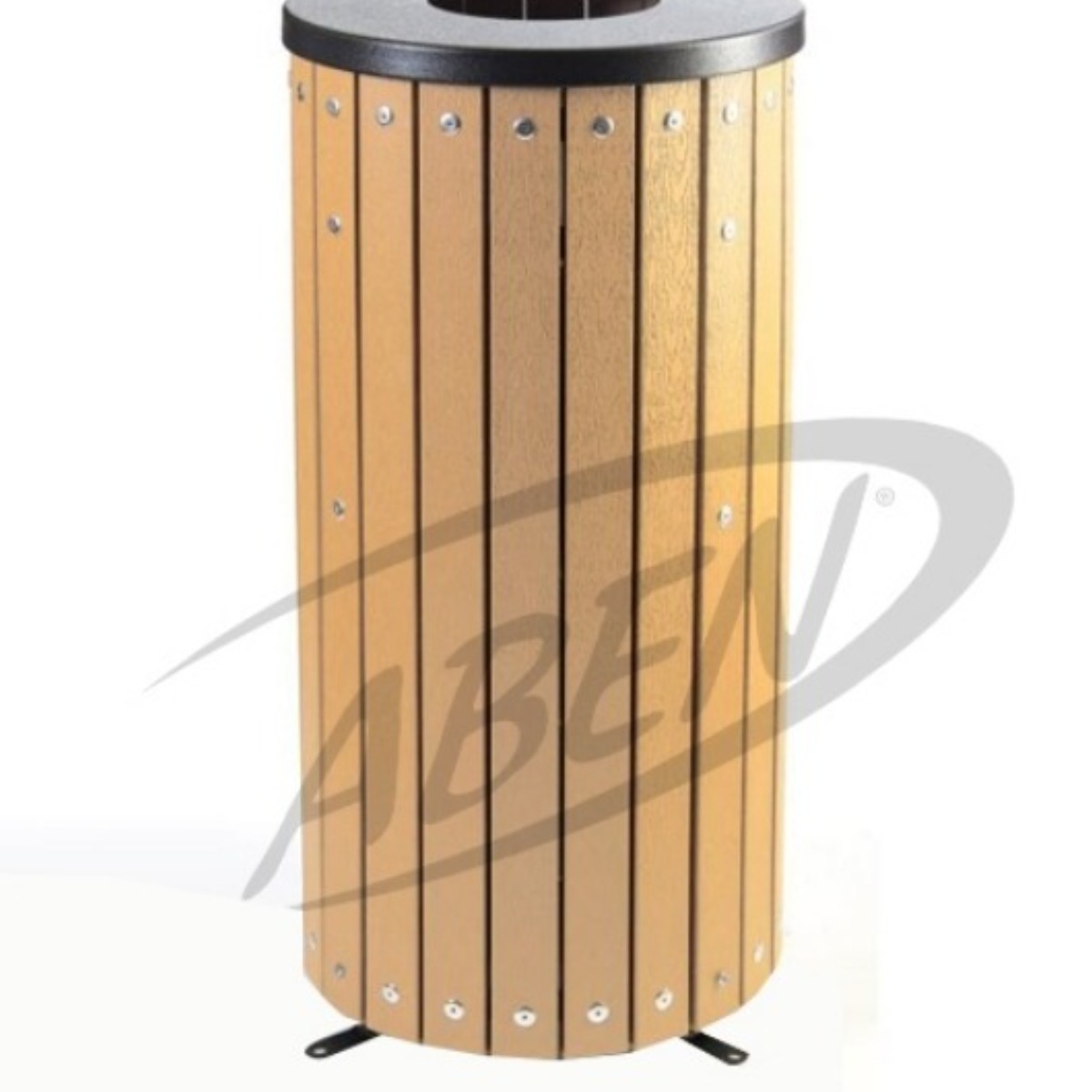 AB-516 Wood Open Space Trash Can